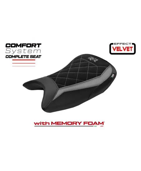 Sella completa compatibile - BMW S 1000 RR 2019-2026 - mod Varel Velvet Comfort System