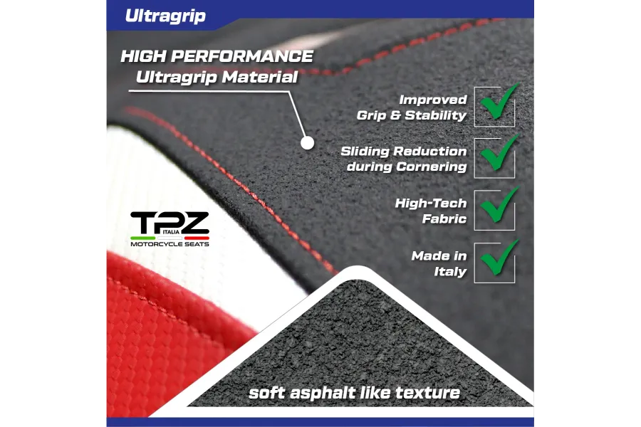 Komplette Sitzbank kompatibel - BMW S 1000 RR 2019-2026 - mod Varel Ultragrip Velvet Special Edition