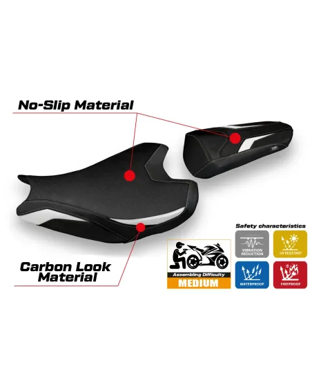Housse de selle compatible - Honda CBR 1000 RR 2017-2025 - mod Pianfei 1