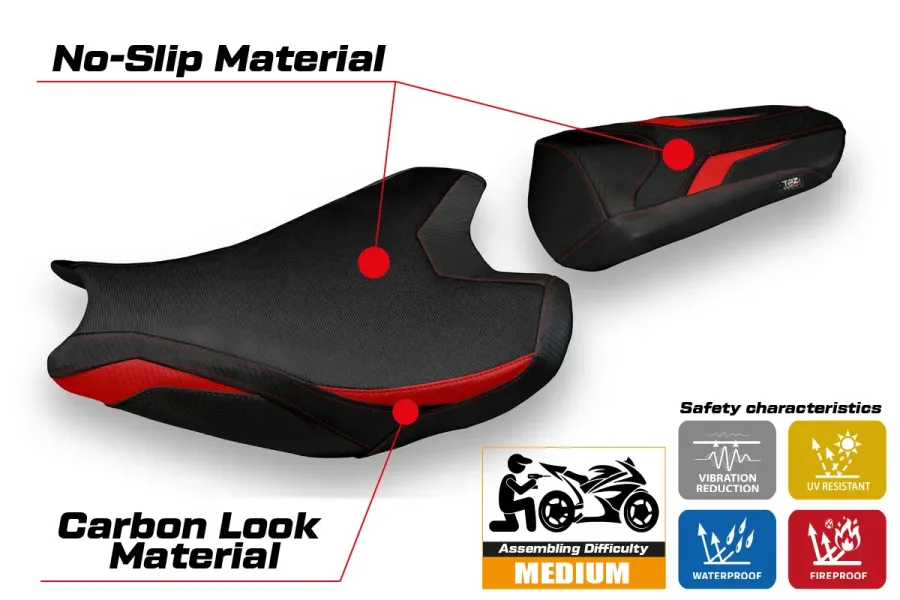 Rivestimento sella compatibile - Honda CBR 1000 RR 2017-2025 - mod Pianfei 1