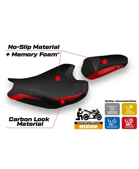 Housse de selle compatible - Honda CBR 1000 RR 2017-2025 - mod Acri 1 Comfort System