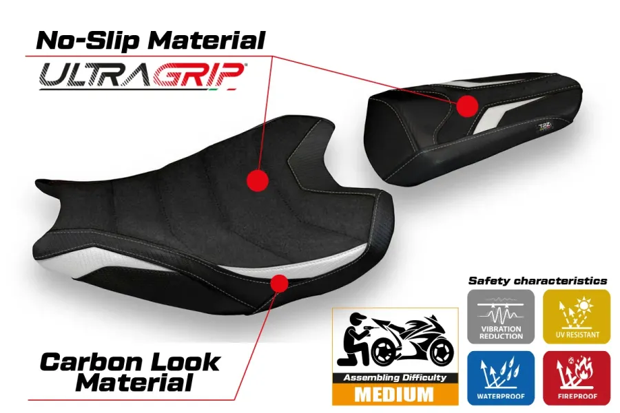 Sitzbezug kompatibel - Honda CBR 1000 RR 2017-2025 - mod Calci 1 Ultragrip