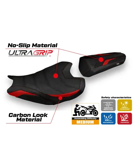 Sitzbezug kompatibel - Honda CBR 1000 RR 2017-2025 - mod Calci 1 Ultragrip