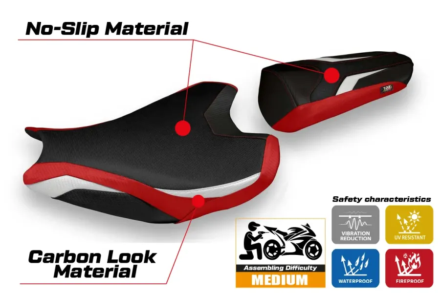 Sitzbezug kompatibel - Honda CBR 1000 RR 2017-2025 - mod Pianfei 1
