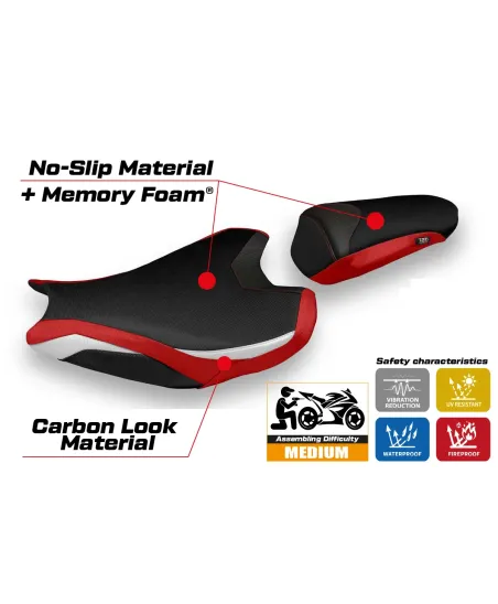 Funda de asiento compatible - Honda CBR 1000 RR 2017-2025 - mod Acri 1 Comfort System