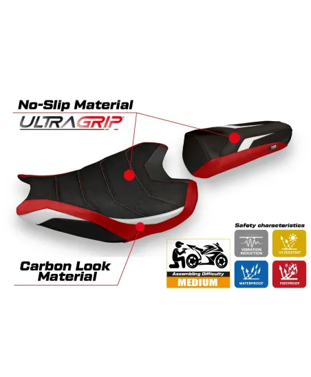 Sitzbezug kompatibel - Honda CBR 1000 RR 2017-2025 - mod Calci 1 Ultragrip
