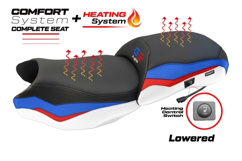 Komplette Sitzbank kompatibel - BMW R 1250 GS 2019-2023 - mod Paphos Heating Complete Comfort Seat - Gesenkt
