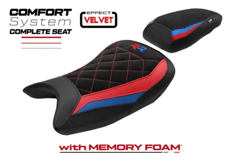 Komplette Sitzbank kompatibel - BMW S 1000 RR 2019-2026 - mod Varel Velvet Comfort System