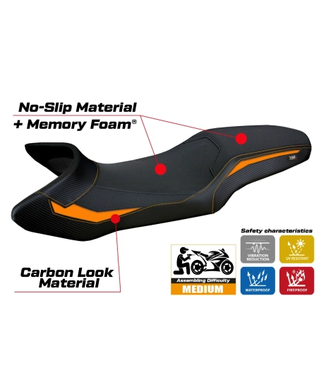 Housse de selle compatible - KTM 1290 Super Adventure R 2021 - 2025 - mod Erice Comfort System