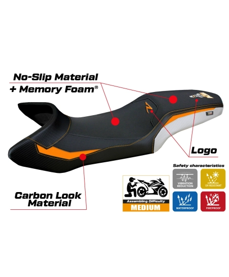 Funda de asiento compatible - KTM 1290 Super Adventure R 2021 - 2025 - mod Erice Comfort System