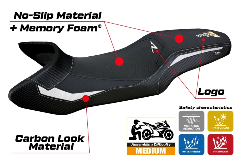 Sitzbezug kompatibel - KTM 1290 Super Adventure R 2021 - 2025 - mod Erice Comfort System
