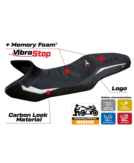 Funda de asiento compatible - KTM 1290 Super Adventure R 2021-2025 - mod Erice Comfort System Plus