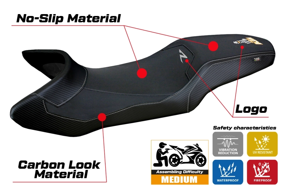 Rivestimento sella compatibile - KTM 1390 Super Adventure R  2025-2026 - mod Steyr