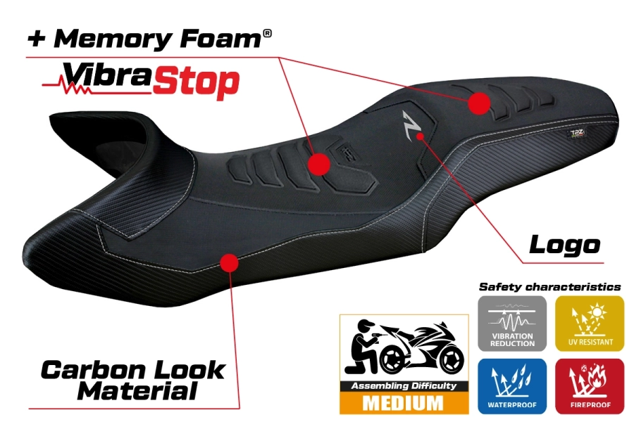 Rivestimento sella compatibile - KTM 1390 Super Adventure R 2025-2026 - mod Steyr Comfort System Plus