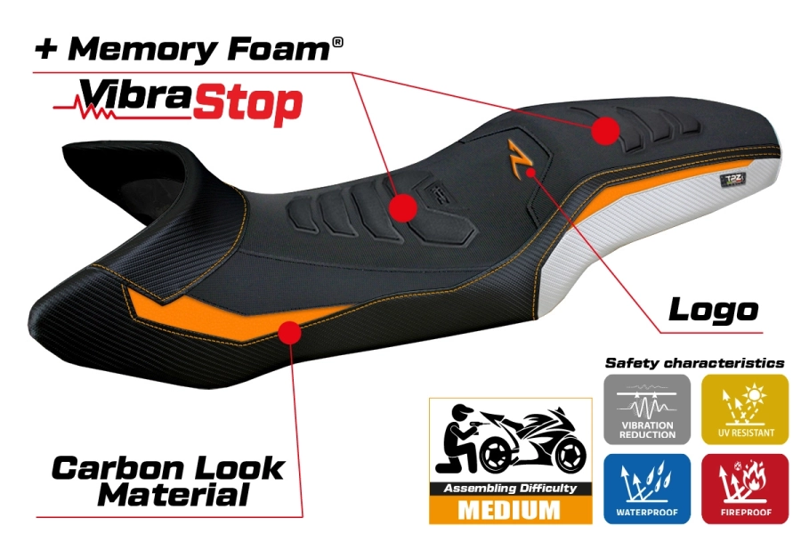 Seat cover compatible - KTM 1390 Super Adventure R 2025-2026 - mod Steyr Comfort System Plus