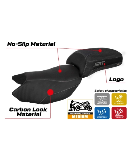 Funda de asiento compatible - QJ Motor SRT 700 / 700 X 2024-2025 - mod Heze