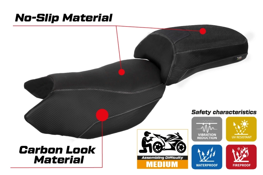 Housse de selle compatible - QJ Motor SRT 700 / 700 X 2024-2025 - mod Heze