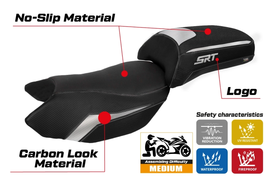 Rivestimento sella compatibile - QJ Motor SRT 700 / 700 X 2024-2025 - mod Heze