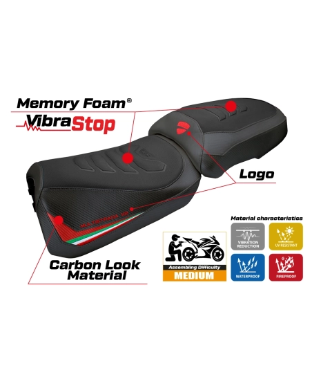 Seat cover compatible - Ducati Multistrada V2 2025-2026 - mod Aura Comfort System Plus