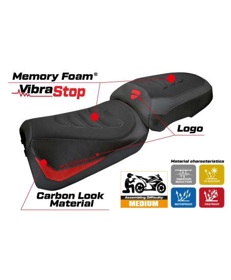 Rivestimento sella compatibile - Ducati Multistrada V2 2025-2026 - mod Aura Comfort System Plus