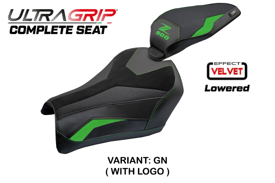 Asiento completo compatible - Kawasaki Z 900 2025-2026 - mod Kimiko Ultragrip Velvet - Rebajado