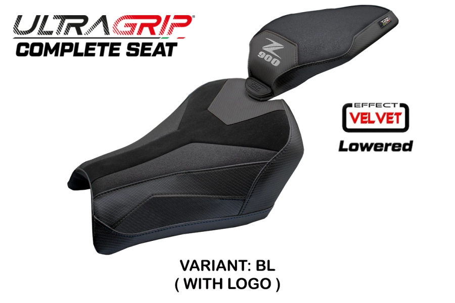Komplette Sitzbank kompatibel - Kawasaki Z 900 2025-2026 - mod Kimiko Ultragrip Velvet - Gesenkt