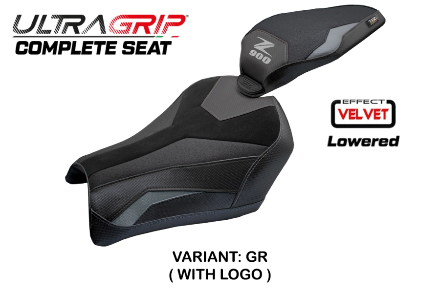 Komplette Sitzbank kompatibel - Kawasaki Z 900 2025-2026 - mod Kimiko Ultragrip Velvet - Gesenkt