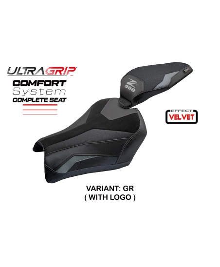 Asiento completo compatible - Kawasaki Z 900 2025-2026 - mod Kimiko Ultragrip Velvet Comfort System - Standard