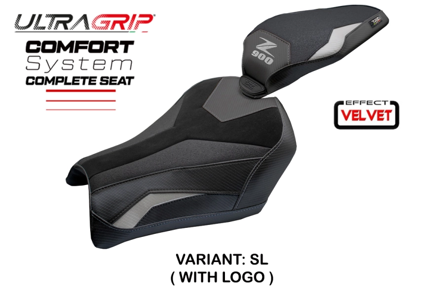Complete seat compatible - Kawasaki Z 900 2025-2026 - mod Kimiko Ultragrip Velvet Comfort System - Standard