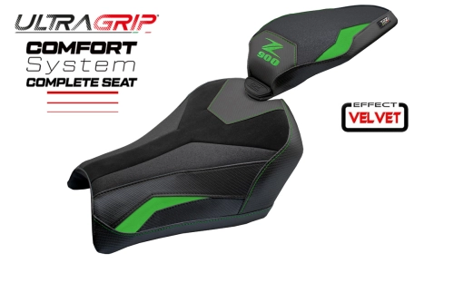 Asiento completo compatible - Kawasaki Z 900 2025-2026 - mod Kimiko Ultragrip Velvet Comfort System - Standard