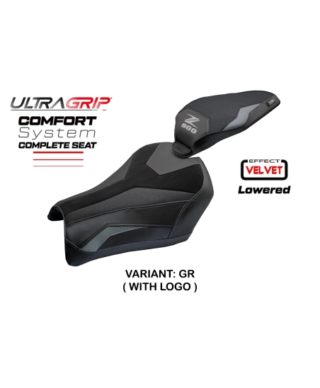 Komplette Sitzbank kompatibel - Kawasaki Z 900 2025-2026 - mod Kimiko Ultragrip Velvet Comfort System - Gesenkt