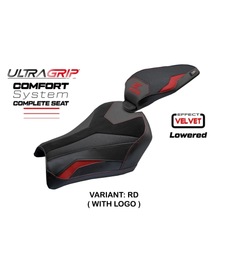 Complete seat compatible - Kawasaki Z 900 2025-2026 - mod Kimiko Ultragrip Velvet Comfort System - Lowered