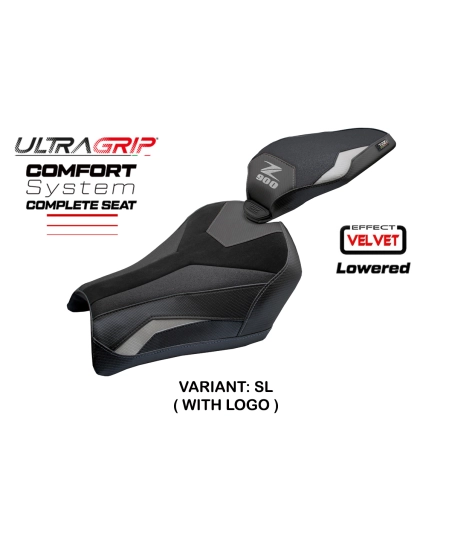 Komplette Sitzbank kompatibel - Kawasaki Z 900 2025-2026 - mod Kimiko Ultragrip Velvet Comfort System - Gesenkt