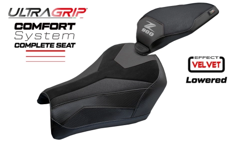 Complete seat compatible - Kawasaki Z 900 2025-2026 - mod Kimiko Ultragrip Velvet Comfort System - Lowered