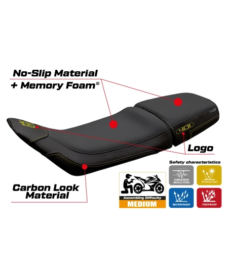Rivestimento sella compatibile - Husqvarna Svartpilen 401 2020-2023 - mod Erlau Comfort System