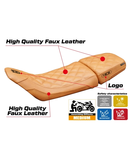 Housse de selle compatible - Husqvarna Svartpilen 401 2020-2023 - mod Erlau Vintage