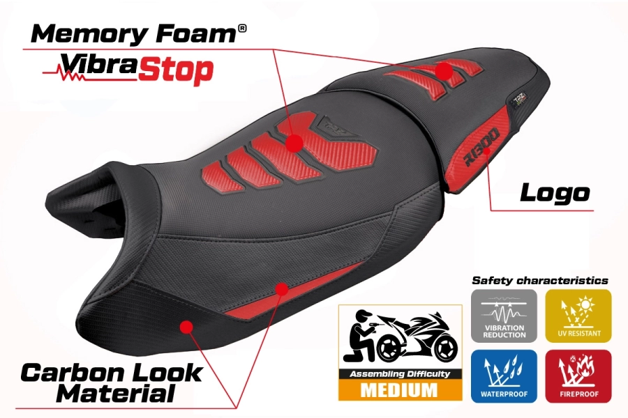Funda de asiento compatible - BMW R 1300 GS 2023-2026 - mod Koln Comfort System Plus