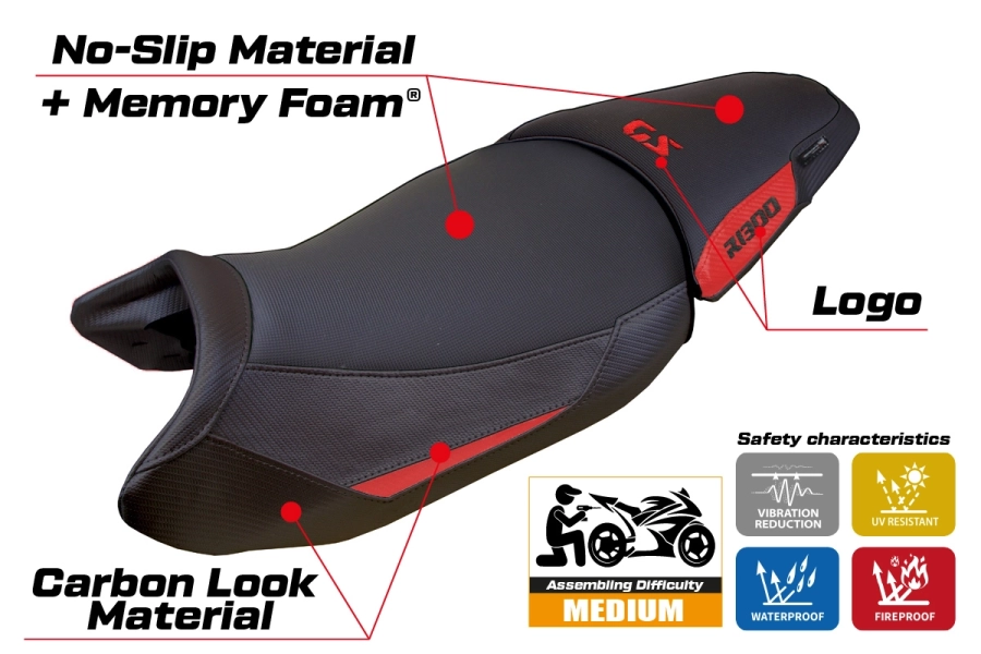 Rivestimento sella compatibile - BMW R 1300 GS  2023-2026 - mod Koln Comfort System