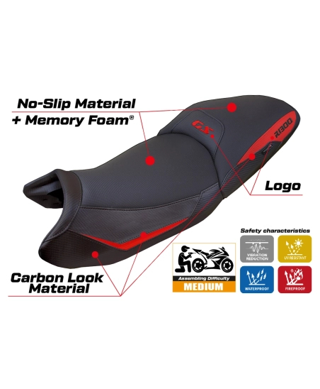 Sitzbezug kompatibel - BMW R 1300 GS Touring 2023-2026 - mod Ahus Comfort System