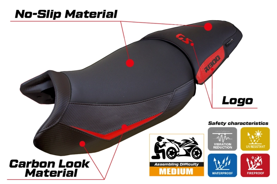 Funda de asiento compatible - BMW R 1300 GS 2023-2026 - mod Koln