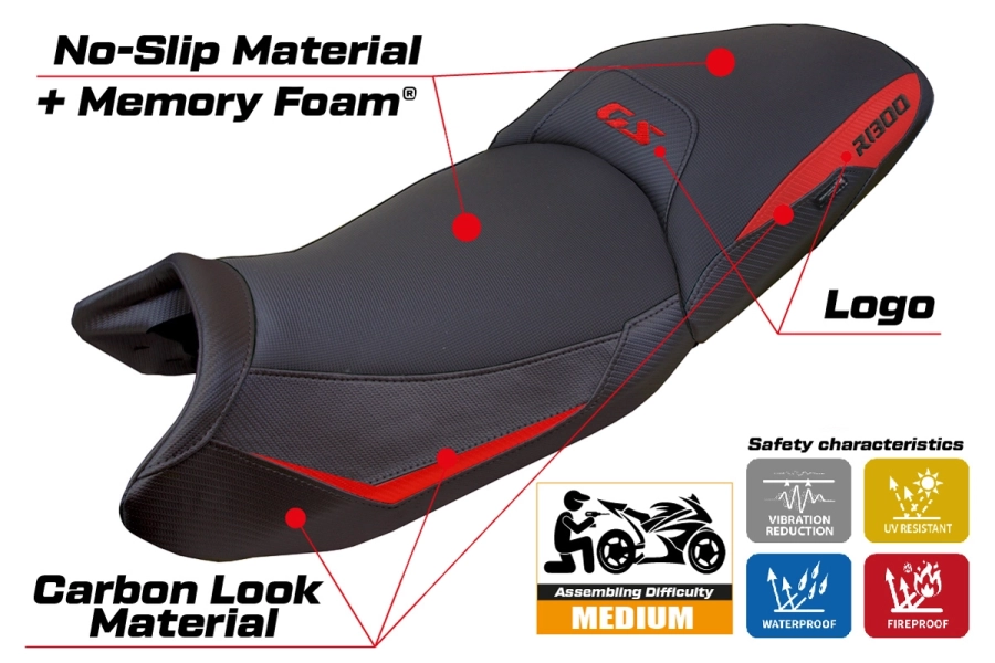 Housse de selle compatible - BMW R 1300 GS 2023-2026 - heating Comfort System