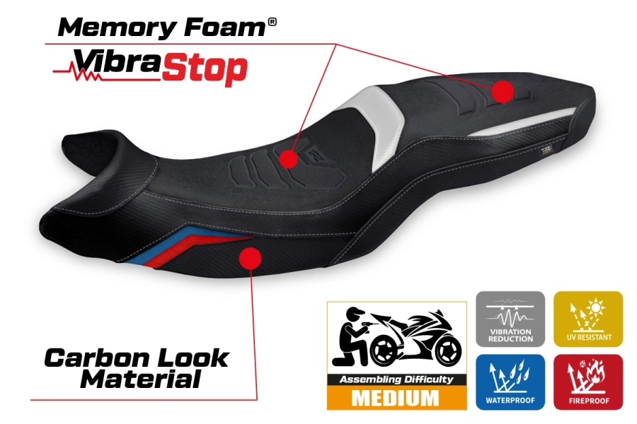 Sitzbezug kompatibel - BMW F 900 XR 2019-2026 - mod Tarfu Comfort System Plus