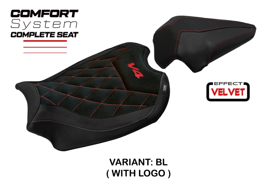 Sella completa compatibile - Ducati Panigale V4 2018-2024 - mod Gorizia Comfort System