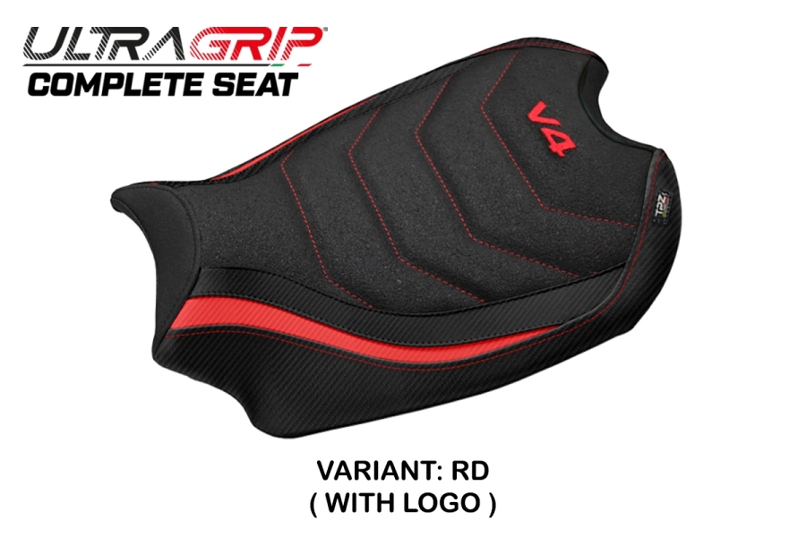Complete seat compatible - Ducati Panigale V4 2018-2024 - mod Gorizia Ultragrip Seat