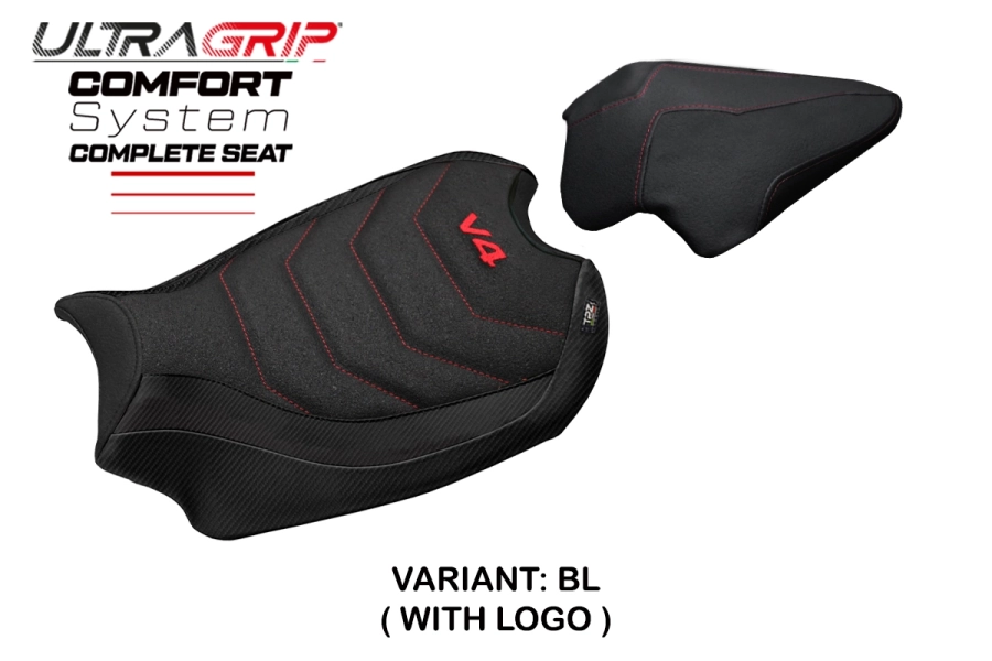 Complete seat compatible - Ducati Panigale V4 2018-2024 - mod Gorizia Ultragrip Comfort System