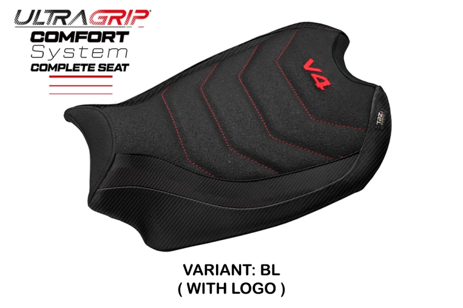 Complete seat compatible - Ducati Panigale V4 2018-2024 - mod Gorizia Ultragrip Comfort System