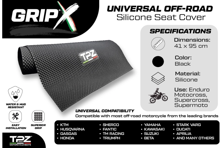 Grip-X – Rivestimento Sella Universale Off-Road in Silicone