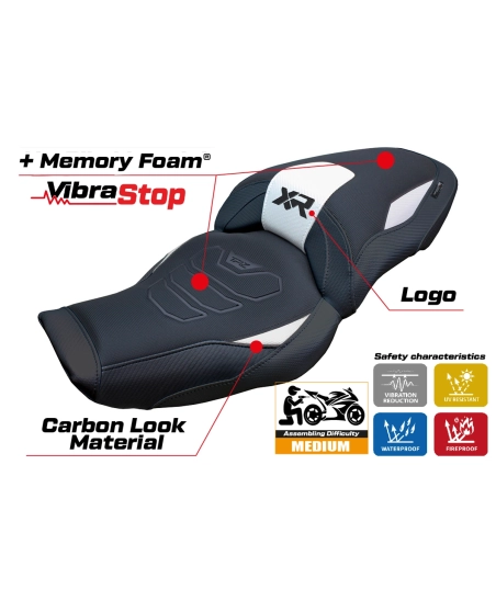 Funda de asiento compatible - BMW S 1000 XR 2024-2026 - mod Linz Comfort System Plus