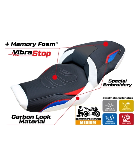 Housse de selle compatible - BMW S 1000 XR 2024-2026 - mod Linz Comfort System Plus