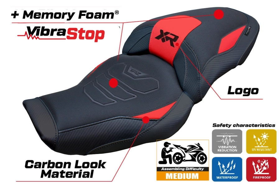 Rivestimento sella compatibile - BMW S 1000 XR 2024-2026 - mod Linz Comfort System Plus